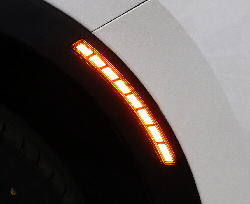 Dark Lens White/Amber Sequential Blink LED Front Side Markers For 23+ Honda CRV