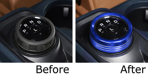 Blue Shifter Knob Rotary/Gear Selector Ring Color Trim For 2022-up Ford Maverick