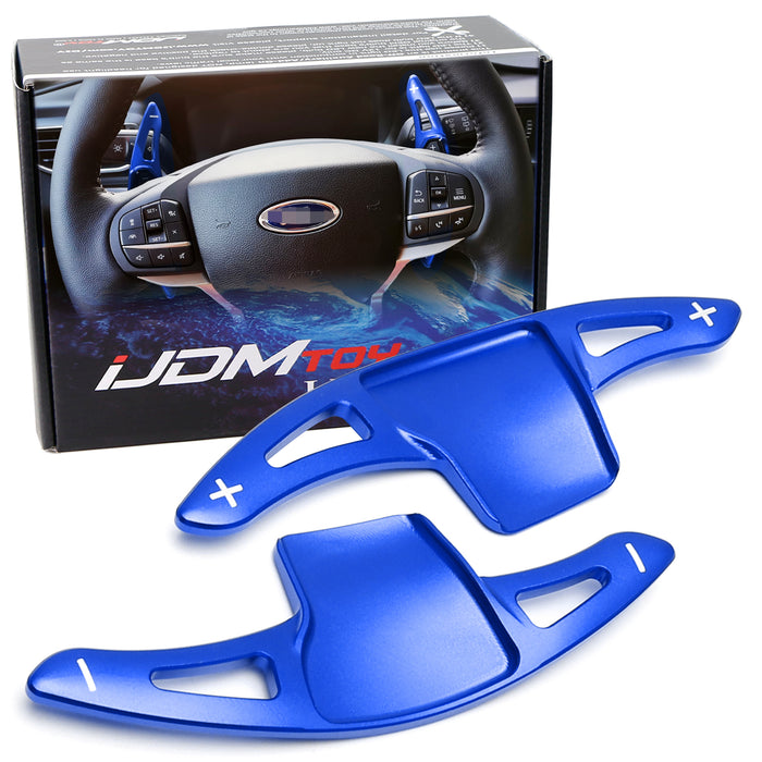 Performance Blue Steering Wheel Paddle Shifter Extension For Ford 13-19 Explorer