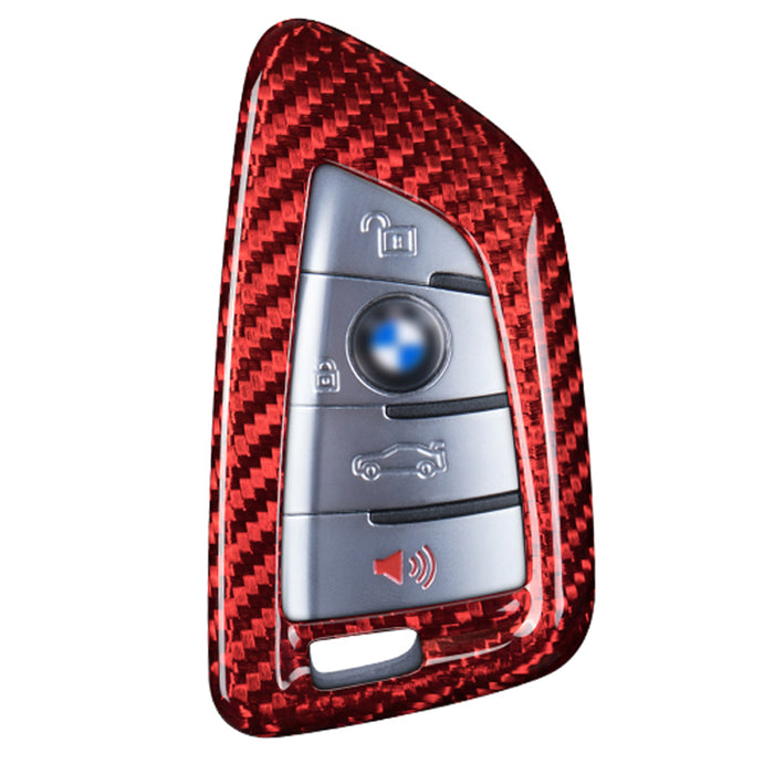 Real/Genuine Red Carbon Fiber Smart Key Fob Shell For BMW X1 X4 X5 X6, 5 Series