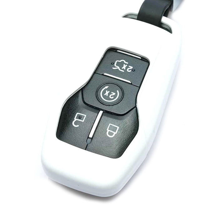 Pearl White Key Fob Shell Cover For Ford or Lincoln Intelligent Access Smart Key