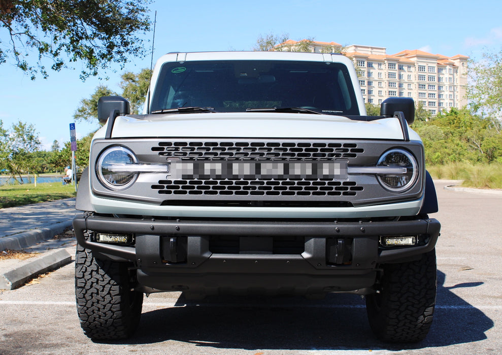 Modular Bumper Mount 6" Mini-SR LED Light Bars w/ Relay Brackets For Ford Bronco