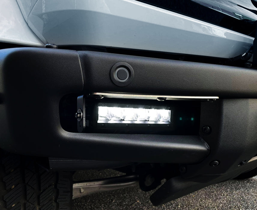 Modular Bumper Mount 6" Mini-SR LED Light Bars w/ Relay Brackets For Ford Bronco