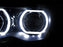 2.5" H1 Bi-Xenon Headlamp Projector Lens w/DTM Square Shape LED Halo Ring Shroud