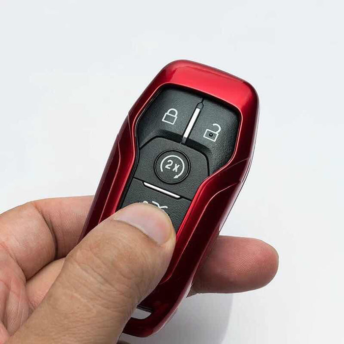 Brilliant Red Key Fob Shell Cover For Ford Lincoln Intelligent Access Smart Key