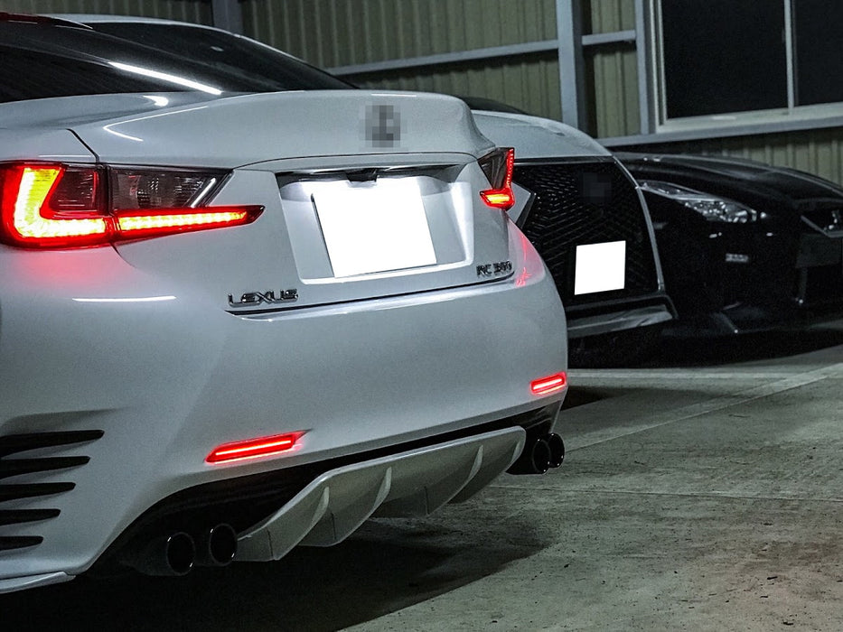 Dark Smoke Lens LED Strip Rear Bumper Reflector Light For Lexus IS-F RC NX RX GX