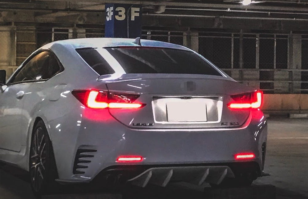 Dark Smoke Lens LED Strip Rear Bumper Reflector Light For Lexus IS-F RC NX RX GX