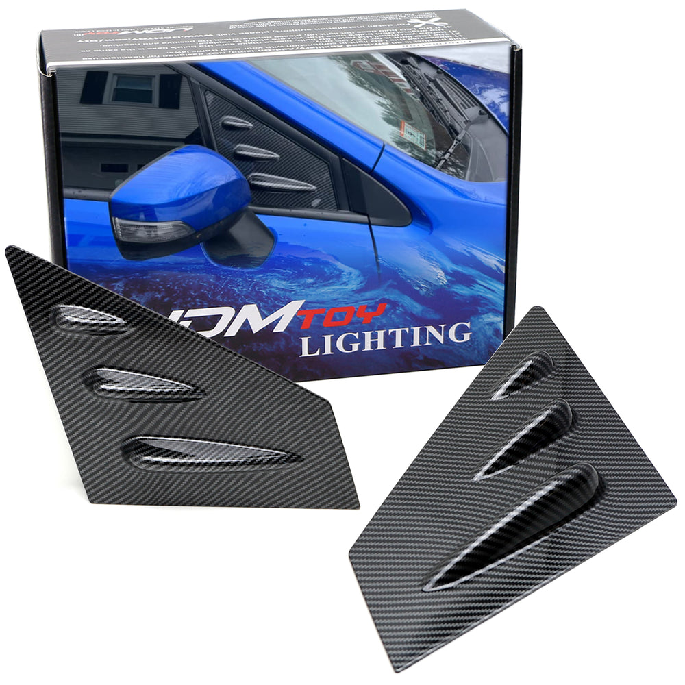 JDM "Carbon Fiber" Pattern Front Quarter Window Louver For 2015-2021 Subaru WRX