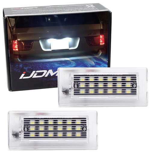 CANbus Error Free White 18-SMD Full LED License Plate Lights For BMW E53 X5, X3