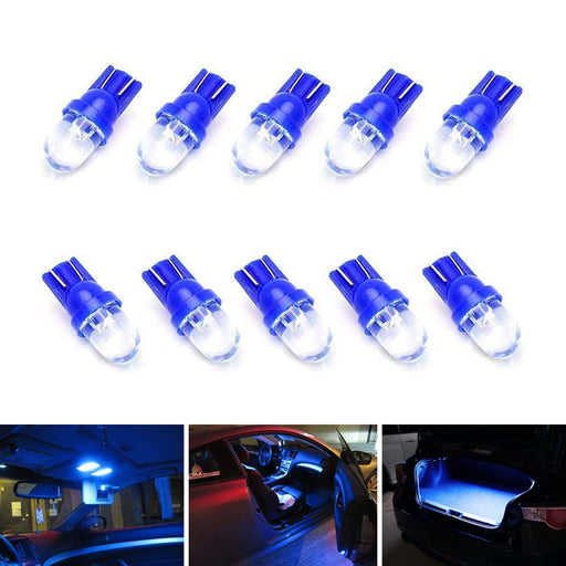 (10) Blue 1-LED 168 175 194 2825 W5W T10 LED Bulbs For Car Interior Lights, etc