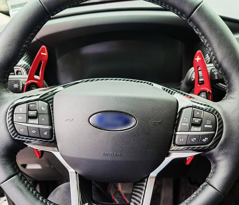 Performance Red Steering Wheel Paddle Shifter Extension For Ford 13-19 Explorer