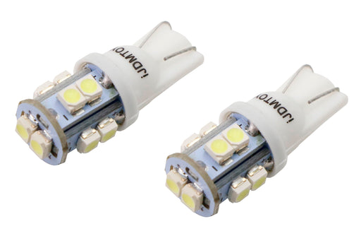 (2) White 360-degree shine 168 194 2825 T10 LED Bulbs For License Plate Lights