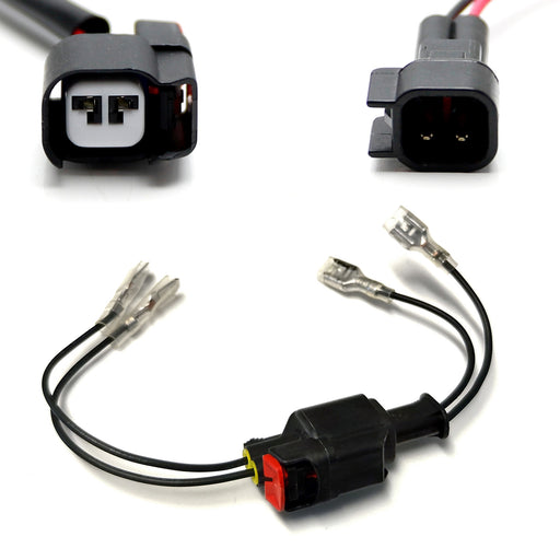 2-Way Male & Female Connectors w/ Pigtails For Dodge Ford Automotive Lights Use