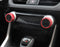 2pc Red Aluminum AC Climate Control Knob Decoration Covers For Toyota 19-up RAV4