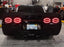 Red/Chrome Full LED Halo/Laser Tail Lights w/Hyper Flash Bypass For C5 Corvette