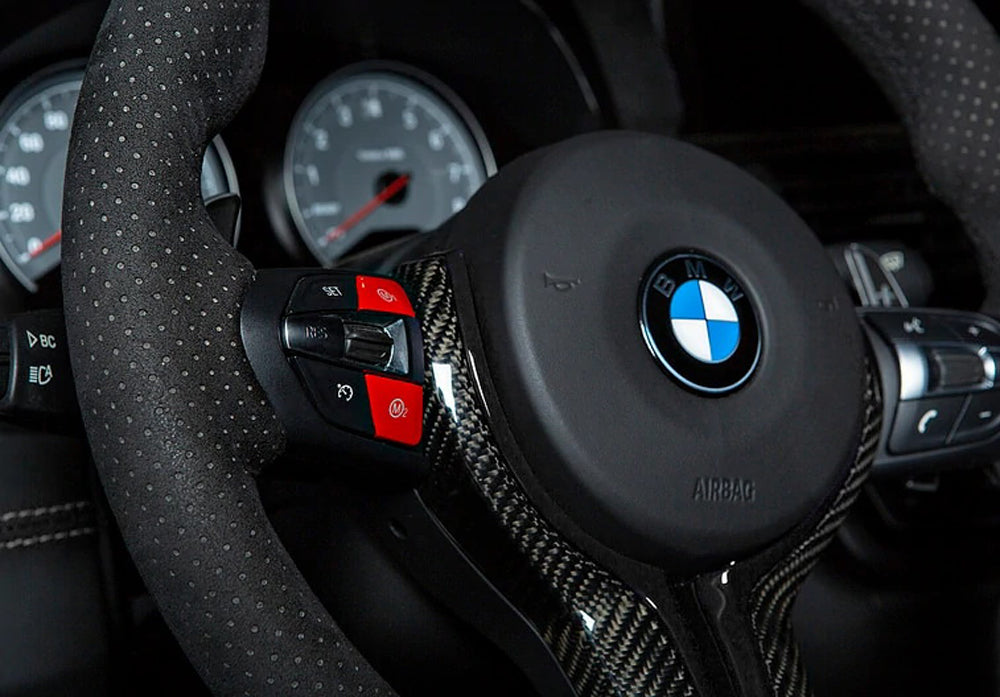 Red M1 M2 Steering Wheel Push Buttons For BMW Fxx M3 M4 M5 M6 X5M X6M or M-Sport