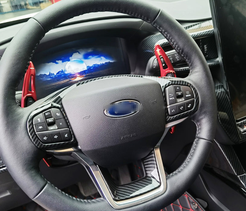 Performance Red Steering Wheel Paddle Shifter Extension For Ford 20-up Explorer