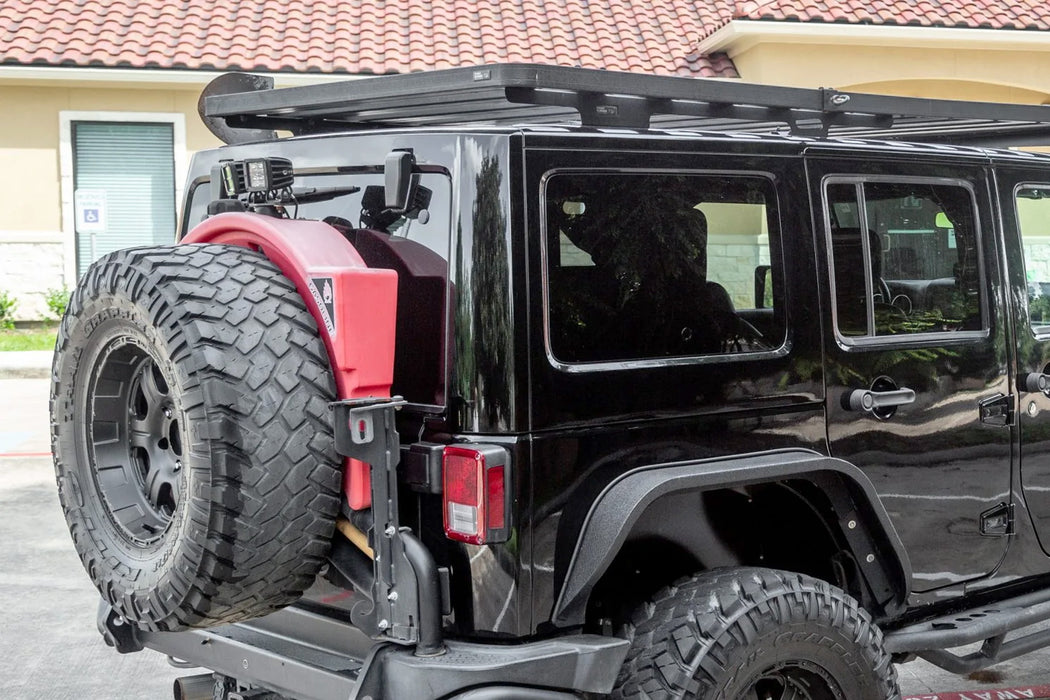 Above Spare Tire Dual 20W LED Pod Light Kit + Bracket/Relay For Jeep Wrangler JK