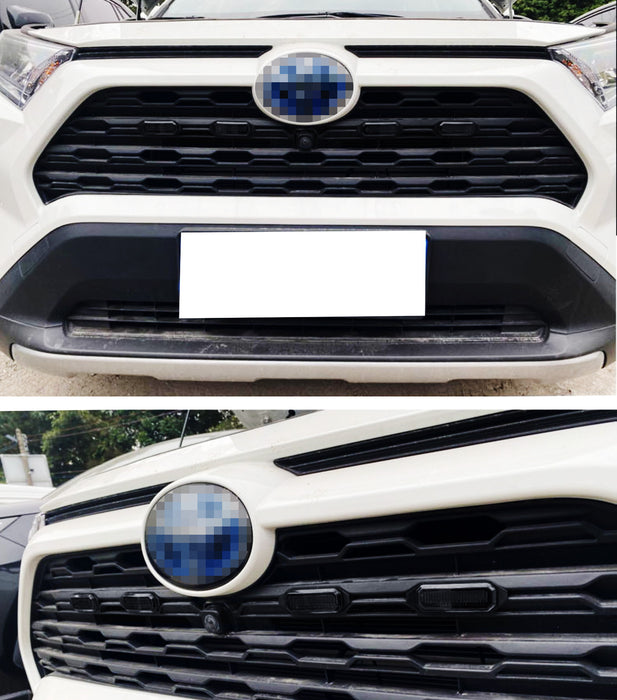 4pc Smoked TRD Style Front Grille White LED Lighting Kit For Toyota 2019-up RAV4