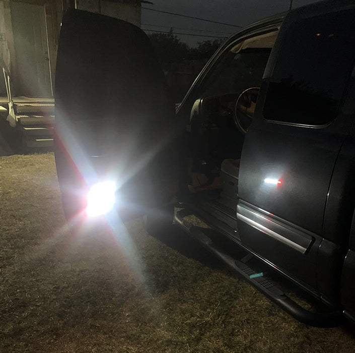 White/Red LED Side Door Courtesy Lights For GM Escalade Silverado Suburban Yukon