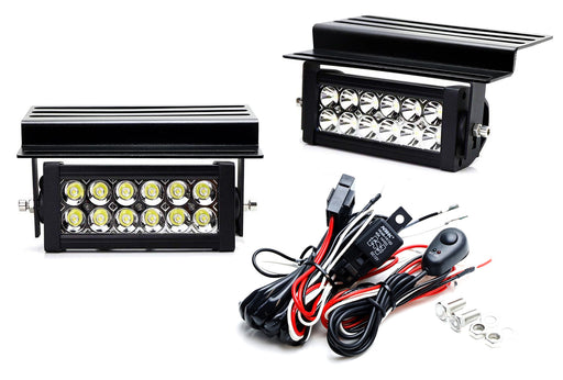 Modular Bumper Mount Mini 36W LED Light Bar Kit w/Bracket Relay For Ford Bronco