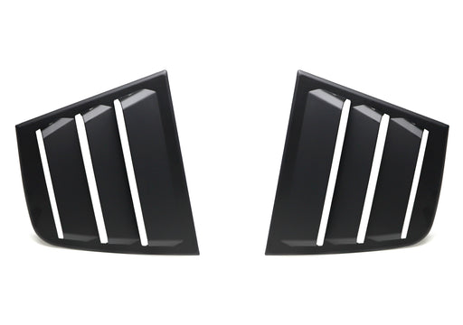 LV Style Matte Black Rear Quarter Window Louver Shades For 2011-22 Dodge Charger