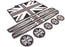 Union Jack UK Flag Style Coasters For MINI Cooper F56 Cup Holders Side Door Mats