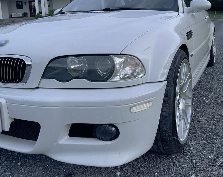 Clear Lens Front Bumper Side Marker Reflectors For BMW E46 01-03 325CI 330CI 2D