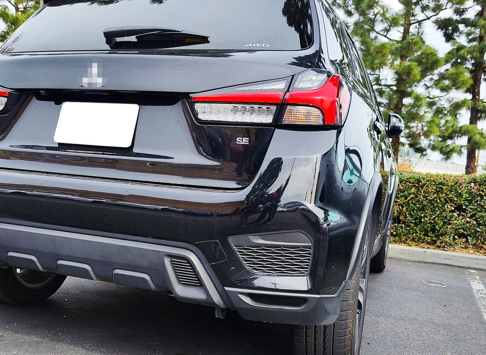 Dark Smoked Lens Rear Bumper Reflector Covers For 20+ Mitsubishi Outlander Sport