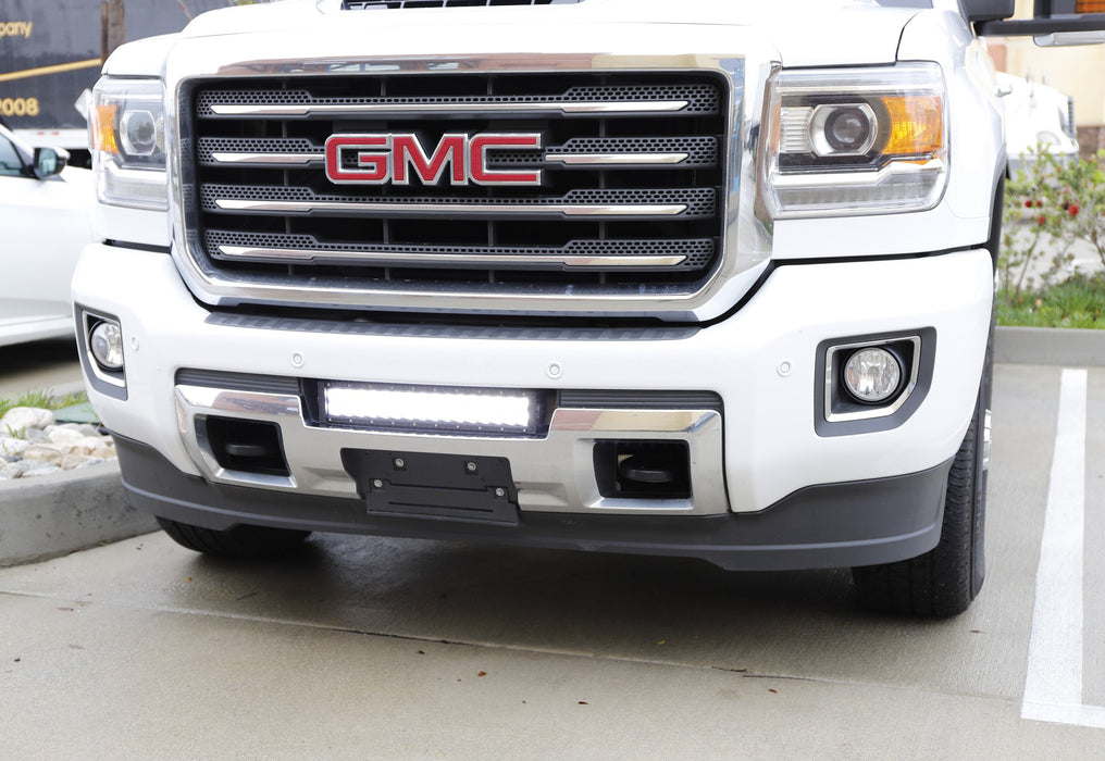 96W LED Light Bar w/ Lower Bumper Bracket, Wiring For 15-up GMC Sierra 2500 3500