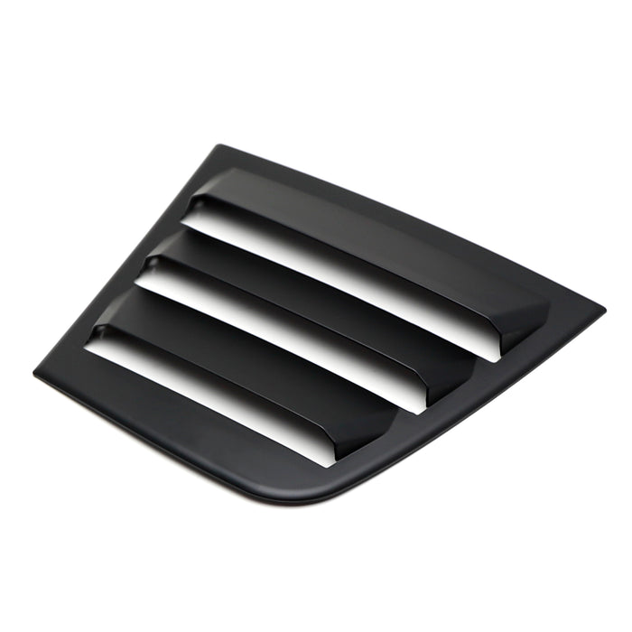 LV Style Matte Black Rear Quarter Window Louver Shades For 2011-22 Dodge Charger