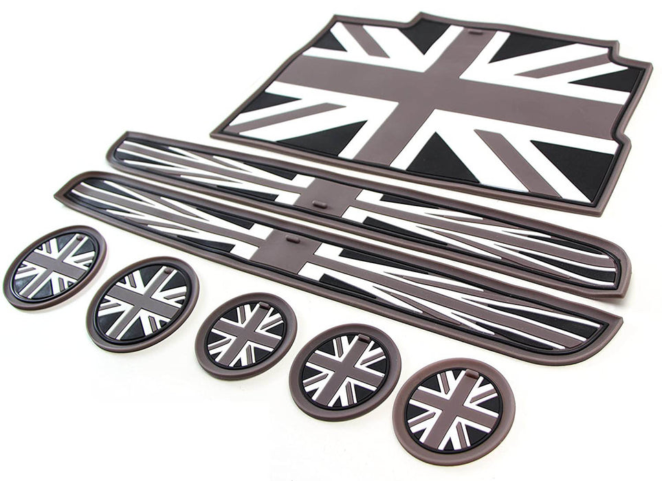 Union Jack UK Flag Style Coasters For MINI Cooper F56 Cup Holders Side Door Mats