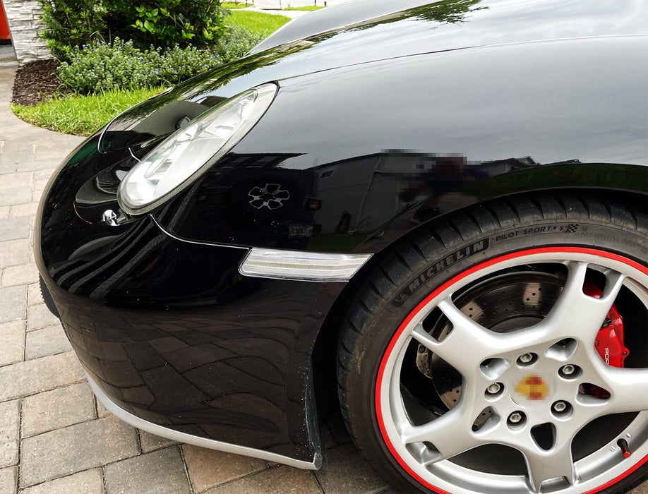 Clear Lens Sequential Blink Full LED Side Markers For Porsche Cayman/Boxster 911