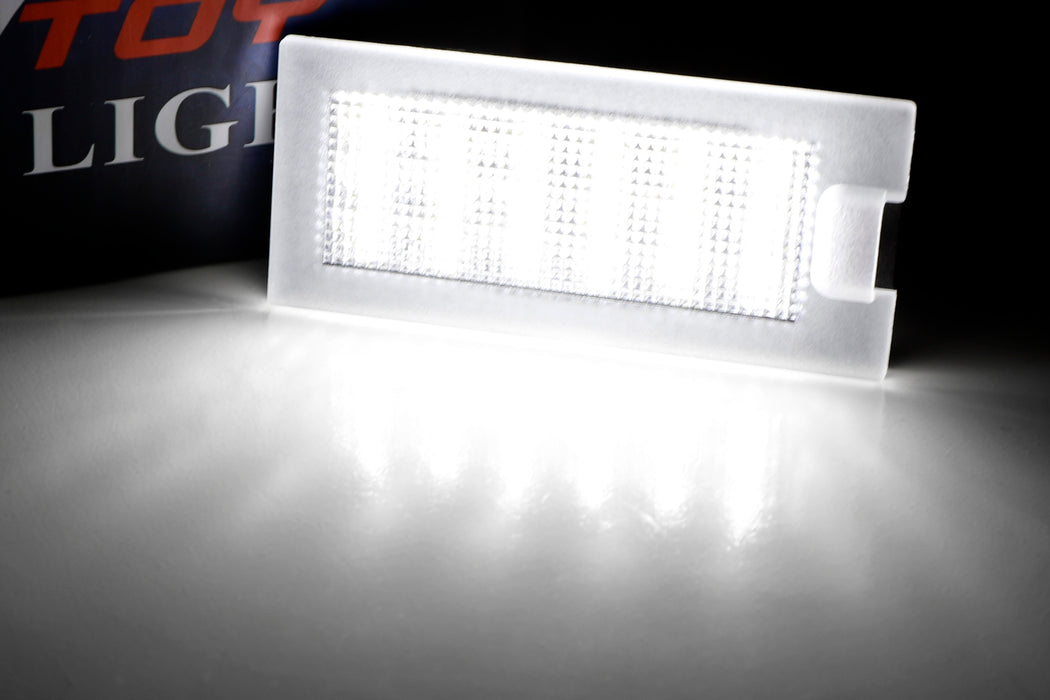 White 18-SMD Full LED License Plate Lamps For 09-20 Dodge Journey, Euro Freemont