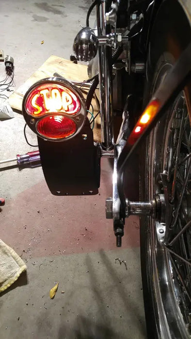 Hot Rod Car Bobber/Chopper Retro Black Single Bulb Duolamp Style Tail/Brake Lamp