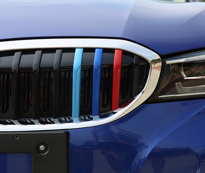 M-Color Stripe Standard 8-Beam Grille Insert Trims For 23+ BMW G20 3 Series LCI