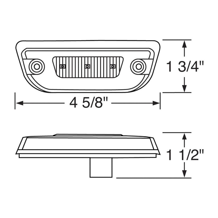 5x Clear/Chrome Lens White LED Front Cab Roof Marker For Kenworth T680 T770 T880