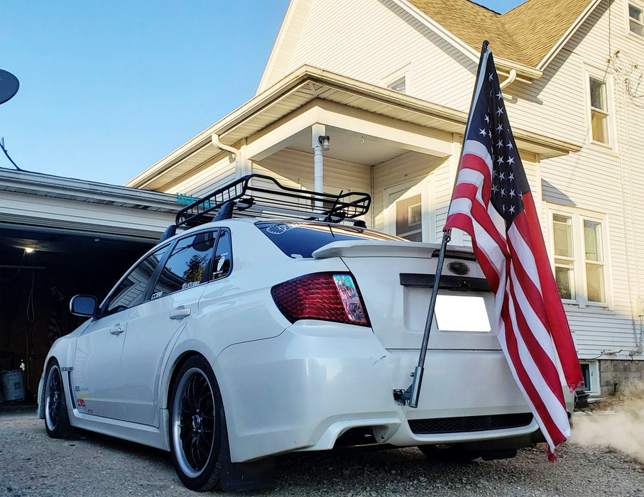 Rear Bumper Tow Eye Mount Flag or Whip Holder Kit For Subaru Impreza WRX Offroad