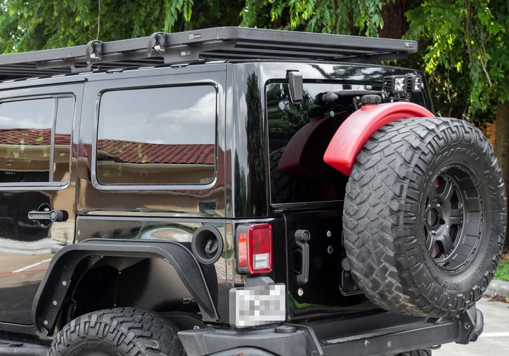 Above Spare Tire Dual 20W LED Pod Light Kit + Bracket/Relay For Jeep Wrangler JK