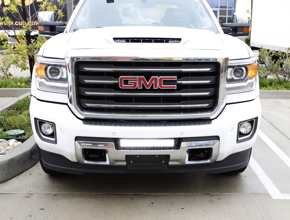 96W LED Light Bar w/ Lower Bumper Bracket, Wiring For 15-up GMC Sierra 2500 3500