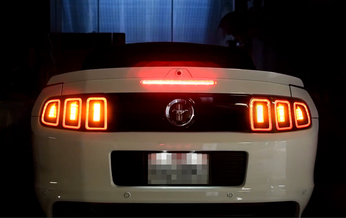 Dark Red Lens Full LED Trunk Lid/Spoiler Third Brake Light For 2010-2014 Mustang