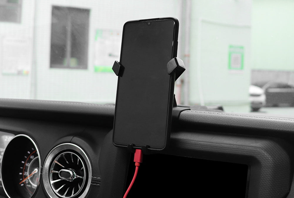 Dashboard Direct Clip-On Mount Phone Gravity Holder For Jeep 2018-up Wrangler JL