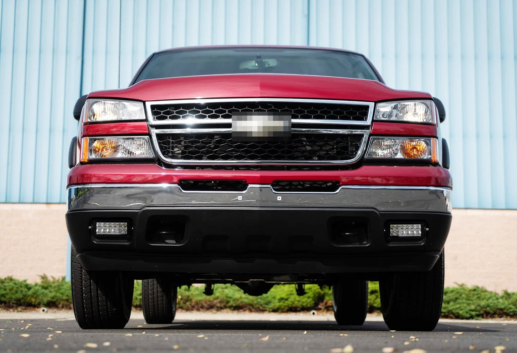 Double-Row 36W LED Lightbar Fog Lamp Kit For Chevy Avalanche Silverado 2500 3500