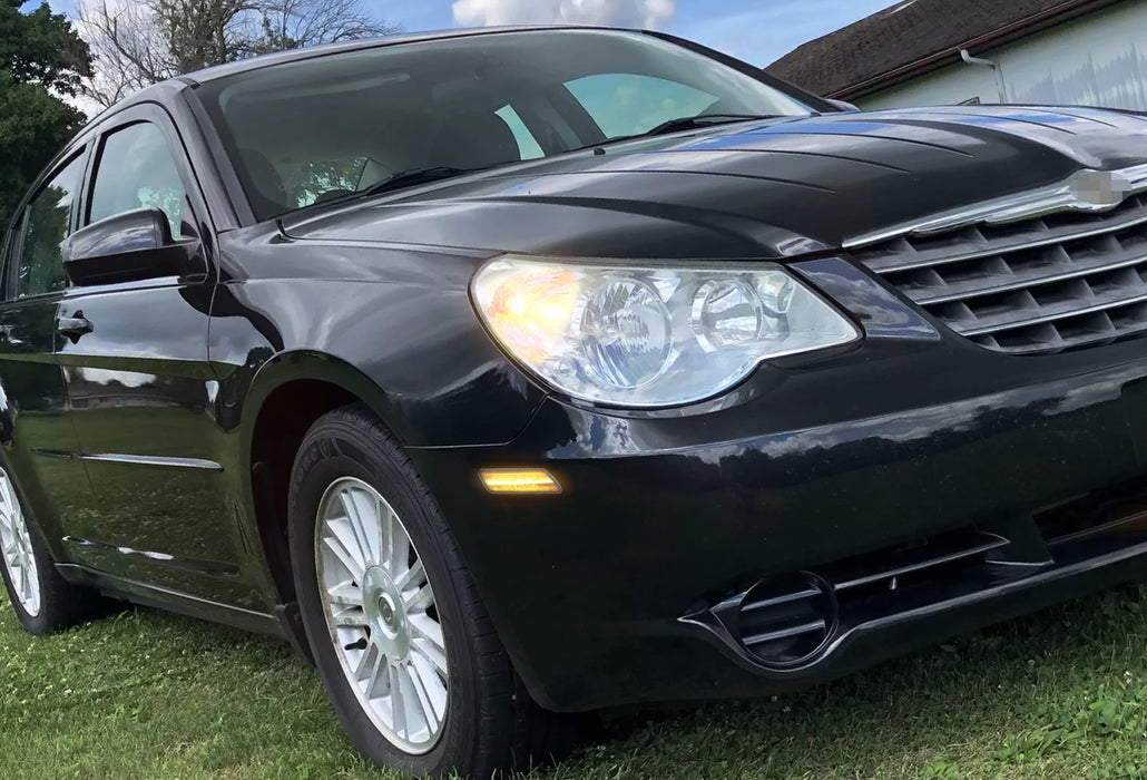 Clear Lens Reflector Replace Amber LED Side Markers For 2007-10 Chrysler Sebring