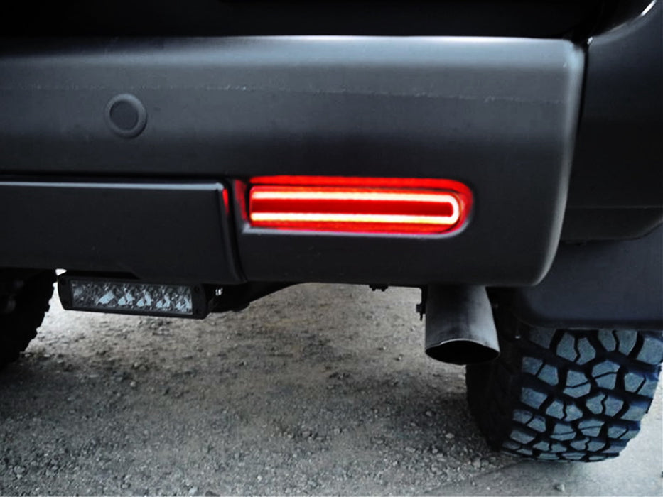 Dark Red Lens Full LED Lower Bumper Reflector Lights For 07-14 Toyota FJ Cruiser