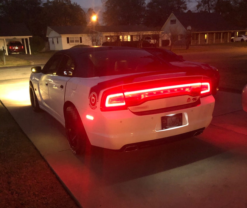 OE-Spec Amber/Red Lens Full LED Built-In Side Markers For 08-14 Dodge Challenger