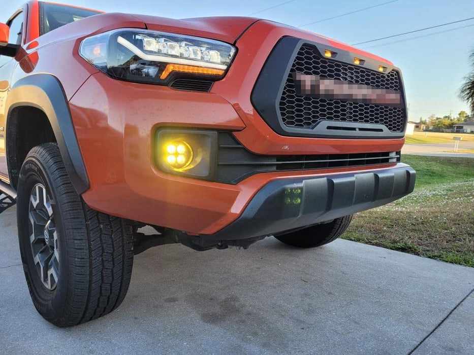 Yellow Lens 24W LED Wide Angle SAE FogLight Kit For Toyota Tacoma Tundra 4Runner