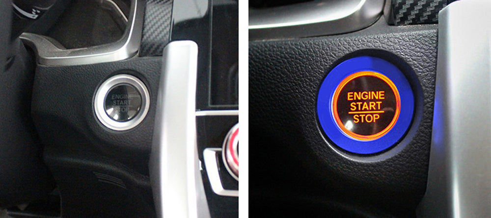 JDM Blue Keyless Engine Push Start Button Decoration Ring For Honda 16-up Civic