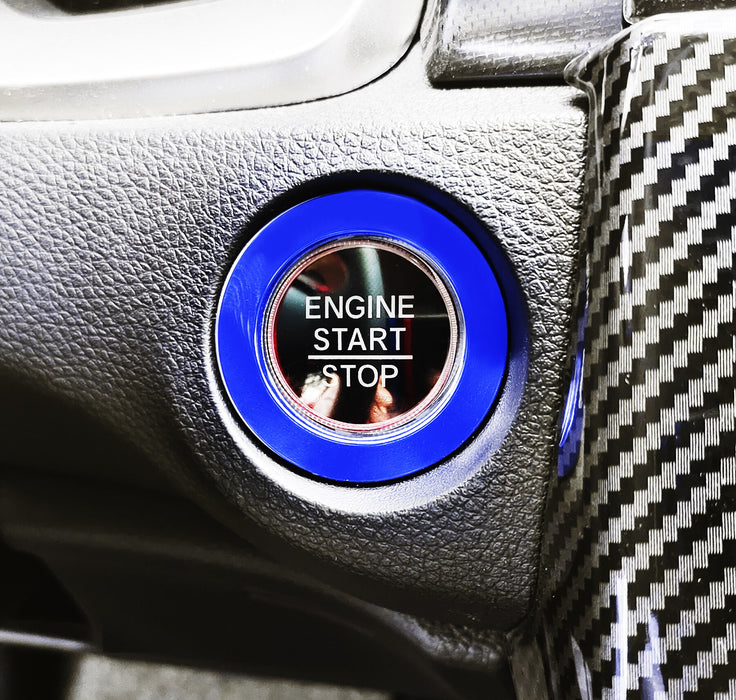 JDM Blue Keyless Engine Push Start Button Decoration Ring For Honda 16-up Civic