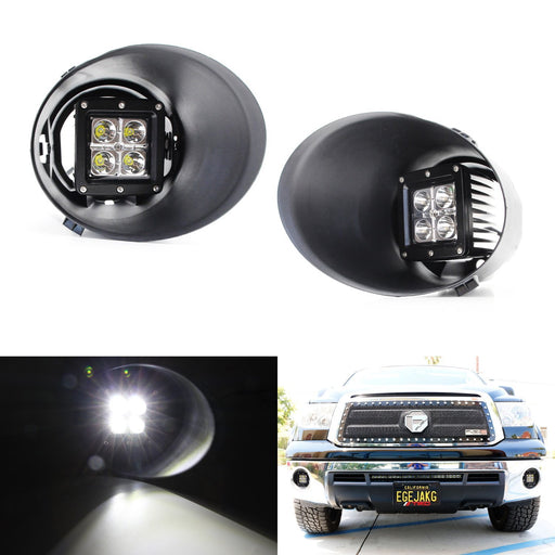 40W CREE LED Pods w/ Foglights Location Bezel Covers, Wirings For 2007-13 Tundra